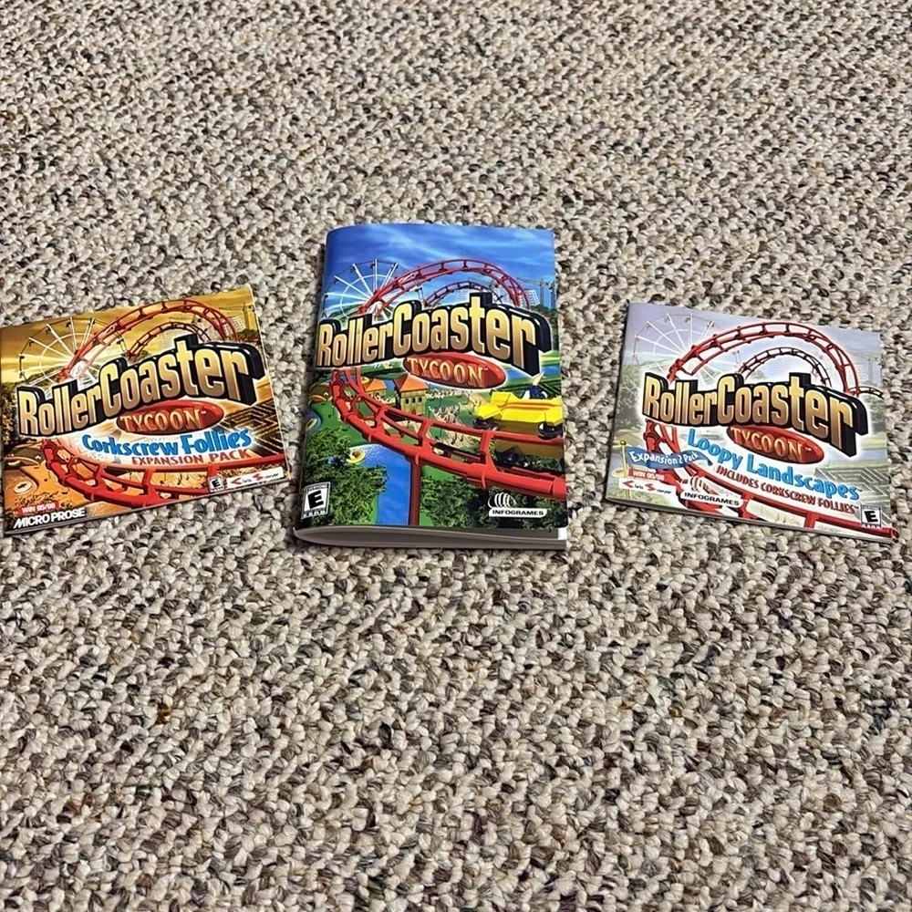 RollerCoaster Tycoon Gold Edition PC Game. 3 CD Set